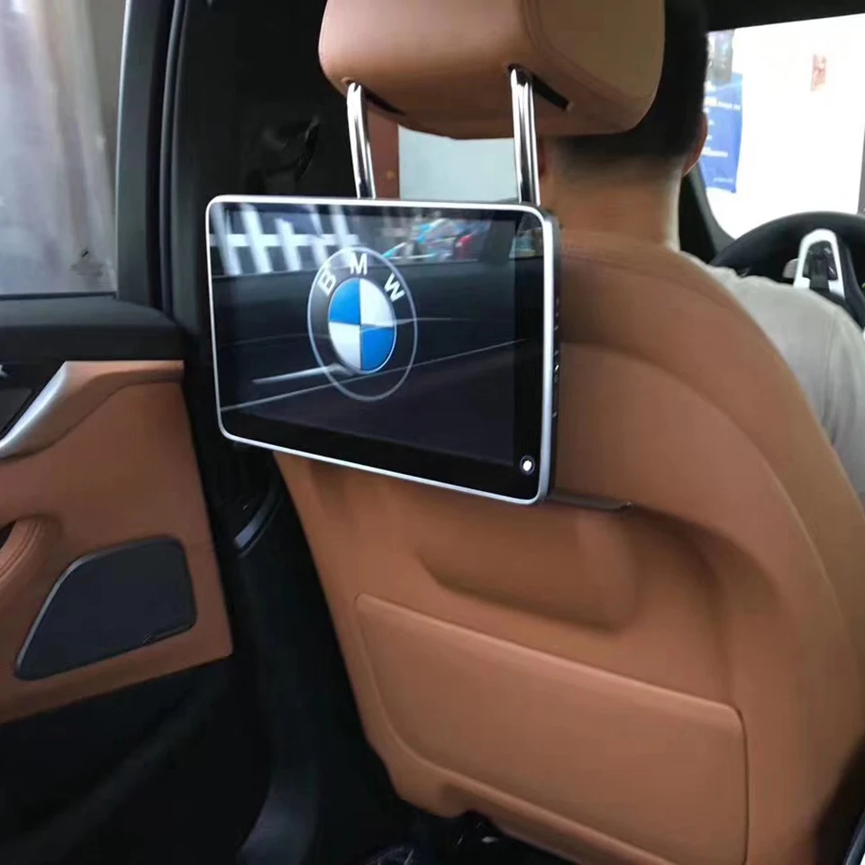 OEM Hidden Wiring Mounting HD 4K Video Android Car Headrest Player Touch Screen for New BMW 11.6 inch Two pcs