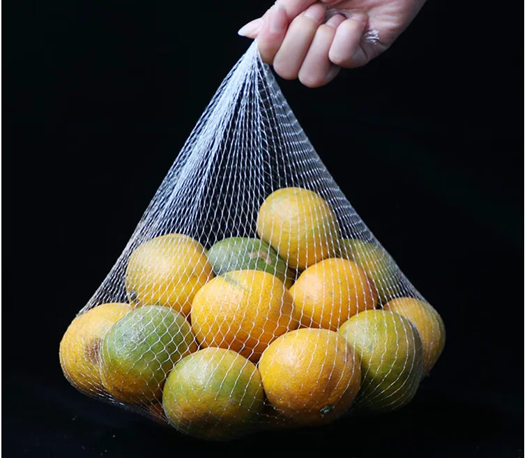 top sale small supermarket mesh bags with label plastic clasp for egg chestnut tomato orange onion net bags