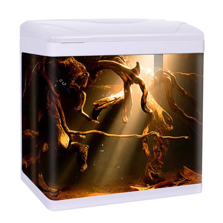 Wholesale pet fish tank creative desktop aquarium glass fish tank for home decoration