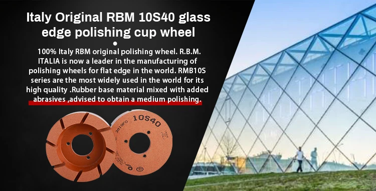 Italian original RBM 10s40 glass edge polishing cup wheel grinding wheel 100% Italy RBM original polishing wheel Hot Selling