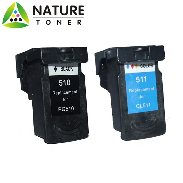 PG-510 CL-511,  PG510 CL511 Remanufactured ink cartridge for Canon Printer, showing ink level.