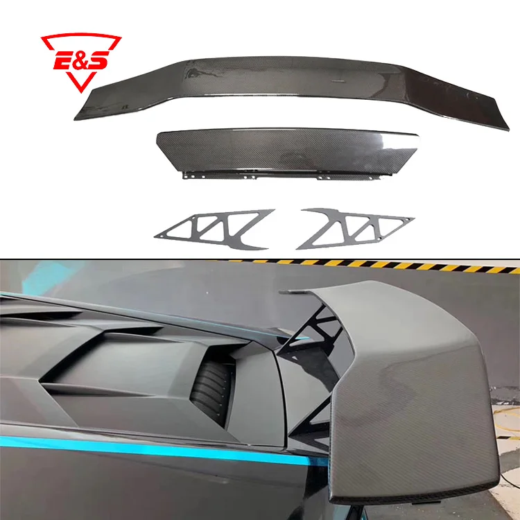 V style carbon fiber Spoiler For Lamborghini Huracan LP610 580 Carbon Fiber Rear Wing Spoiler