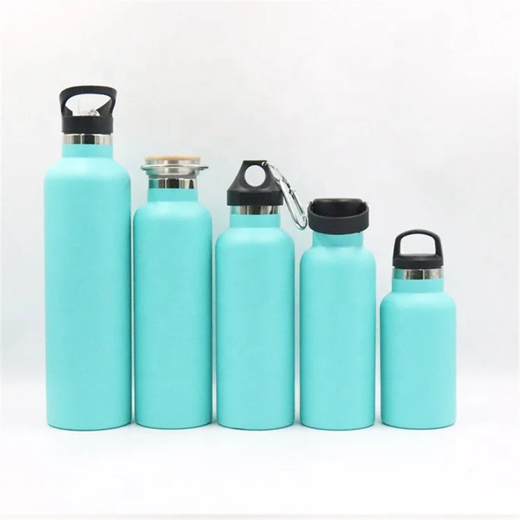 custom 350ml 500ml 600ml 750ml 1000ml double wall stainless steel water bottle  sport bottle for outdoor with lid