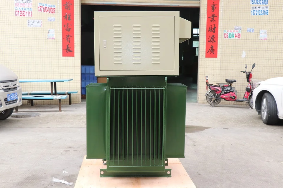 CE Approval 500KVA Oil Voltage Stabilizer Three phase Oil Immersed type 100% Copper 400V+/-20% With Input Switch