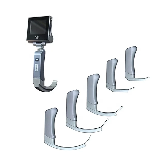 Reusable Portable Handheld Clear Vision Laryngoscope 5 sizes Reusable Video Laryngoscope Camera Blades
