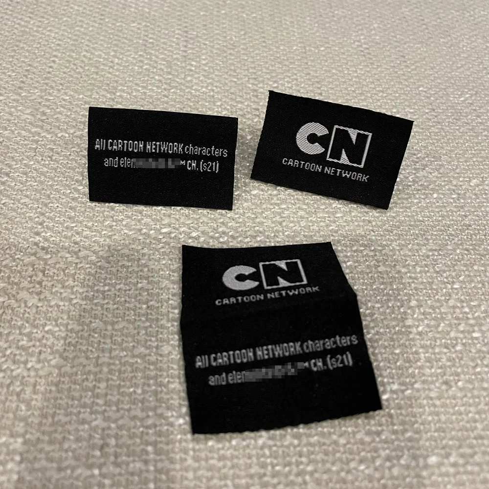 Wholesale garment woven label/tag/customized clothing embroidered logo/satin /silk printing weaving