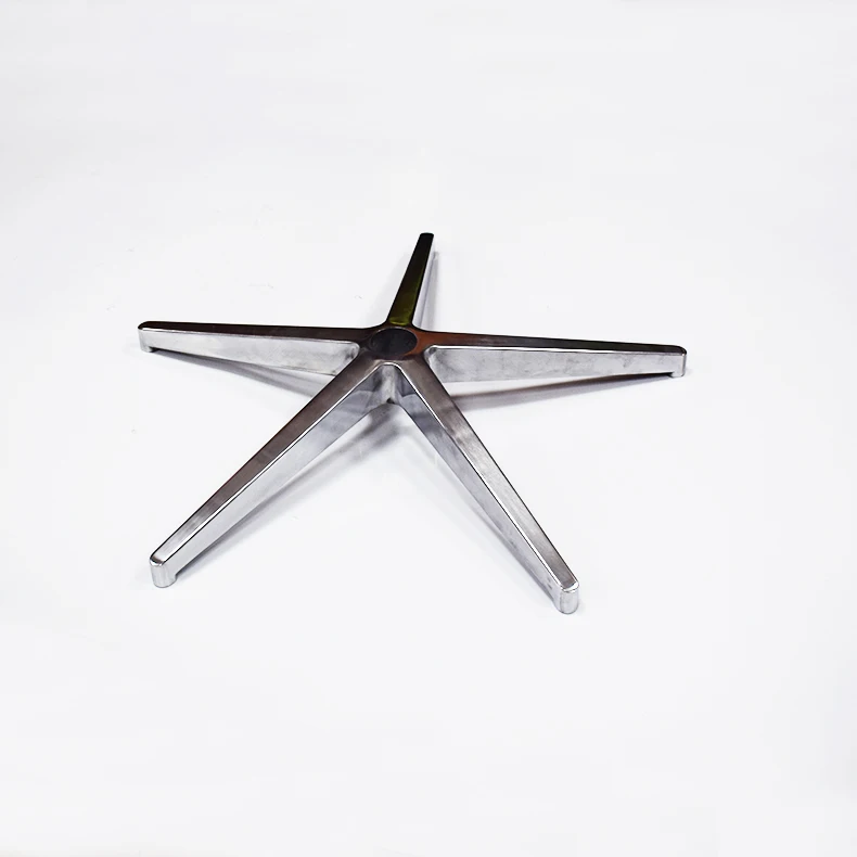 5-star feet die casting aluminum swivel chair base metal chair leg turning chair parts