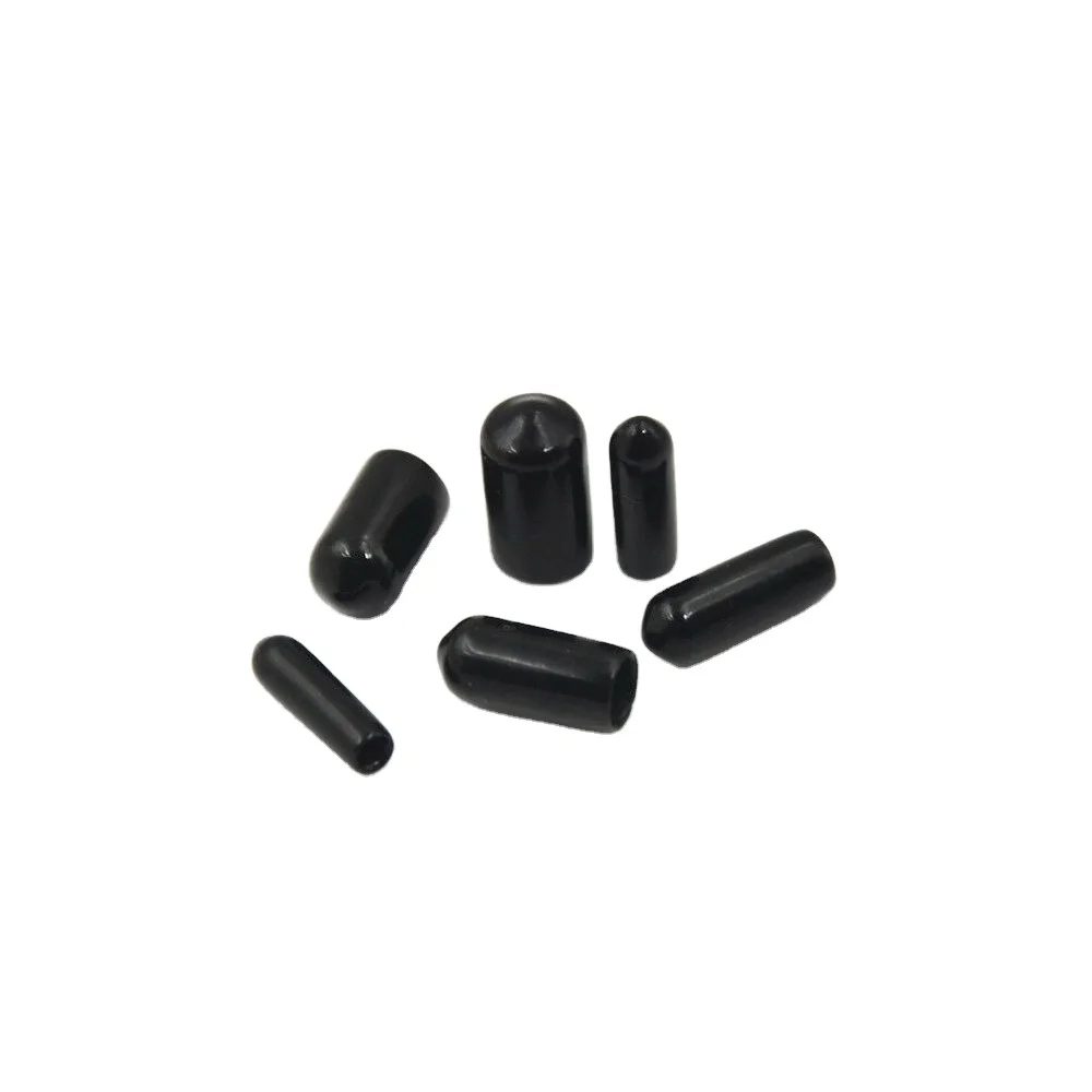 Rubber Screw End Cover Plastic Tube Hub Thread Protector Push-fit  for Pipe Black M2 M2.5 M3 M4 M5 M6  M10 Assort