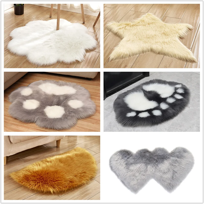 High quality fur carpets, puffy sheepskin carpets, soft faux fur carpets and decorative carpets
