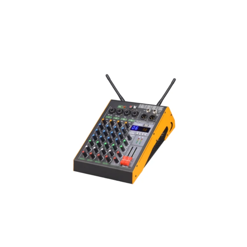 Portable 16DSP 4-Channel USB BT Power Mixer Intelligent Bluetooth Type Studio DJ Recording Monitor Audio Sound Card Microphone