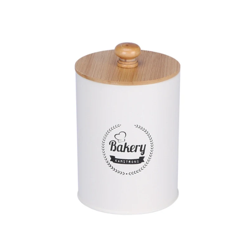 Custom Porcelain Coffee Tea Container Ceramic Food Storage Jar with Airtight Seal Bamboo