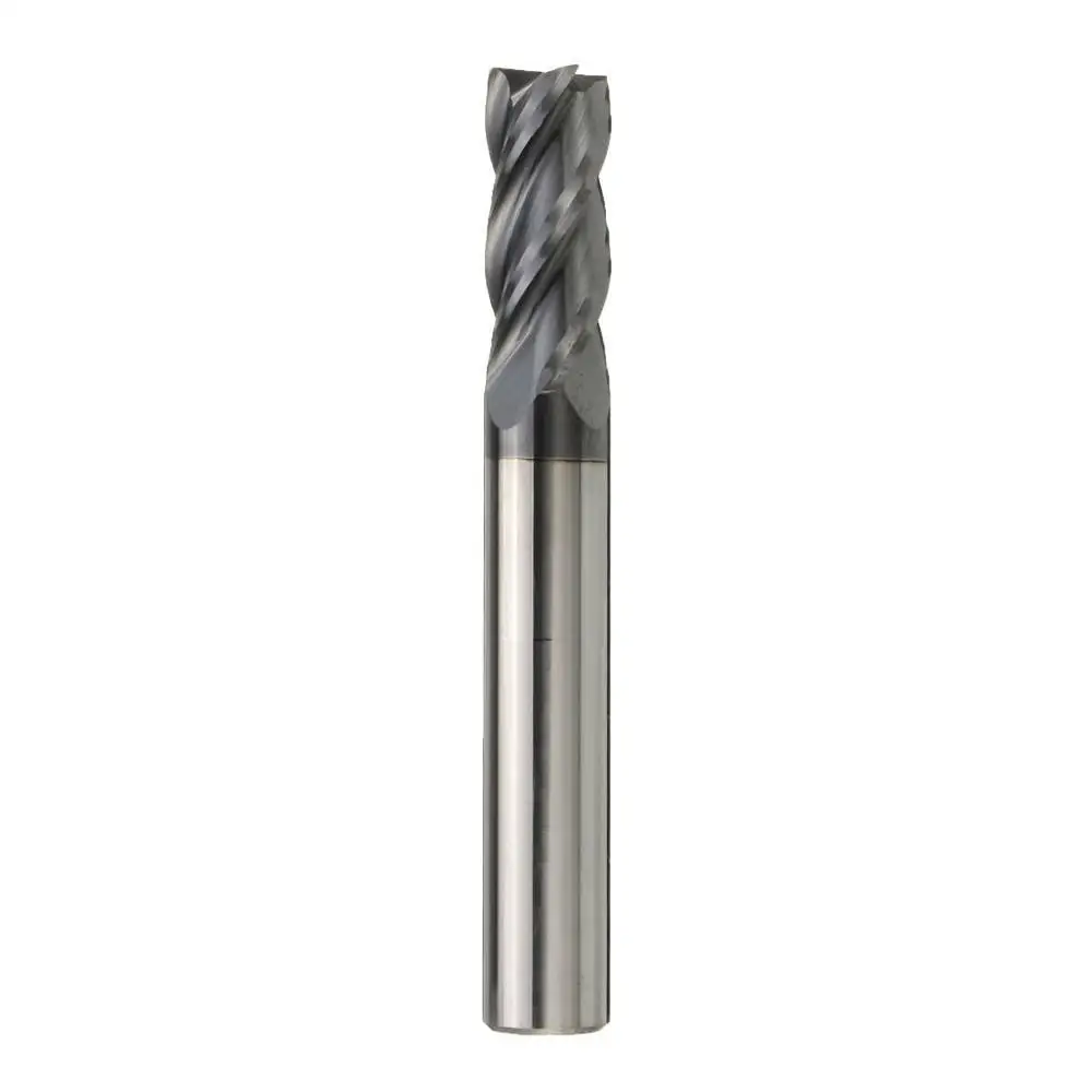 
10MM Tungsten Carbide End Mill 4 Flute Shank Drill HRC50 75MM Length Flat Bottom 