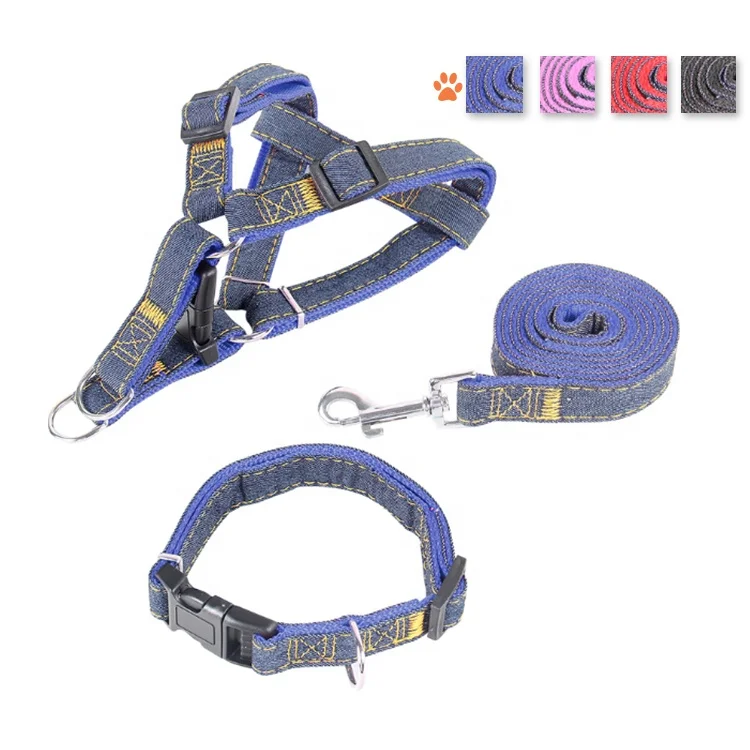 Wholesale Fashion Personalized Nylon Logo Large Big Cute Dog Harness And Leash