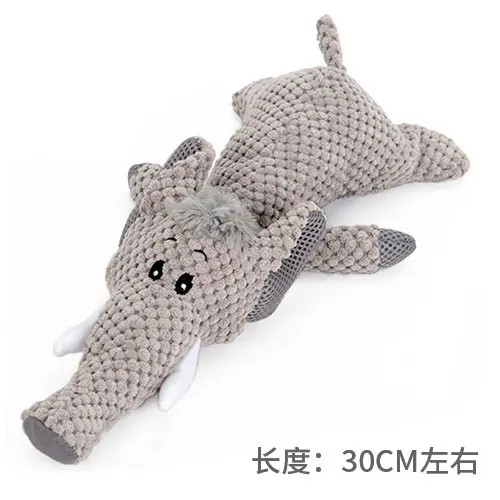 
OEM Luxury Fox Animal Shaped Plush Large Dog Toy with Squeakers 