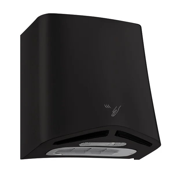 Kuaierte коммерческий Туалет уборная черная электрическая автоматическая V-образная струйная сушилка для рук