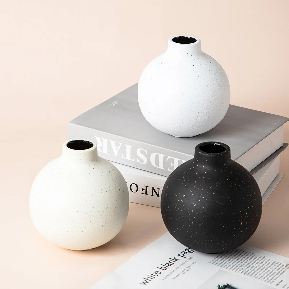 Minimalist Style Living Room Office Home Decor Matte Vase Bud Mini Ceramic Flower Vase