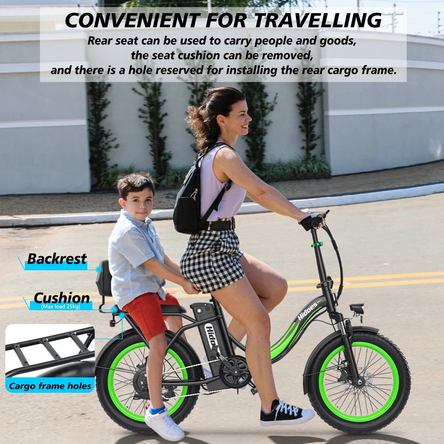 2024 Hot Sale Mini Size Folding Electric Bicycle Hidoes C1 750W 48V 20 Inch Electric City Bike Foldable Electric Bike