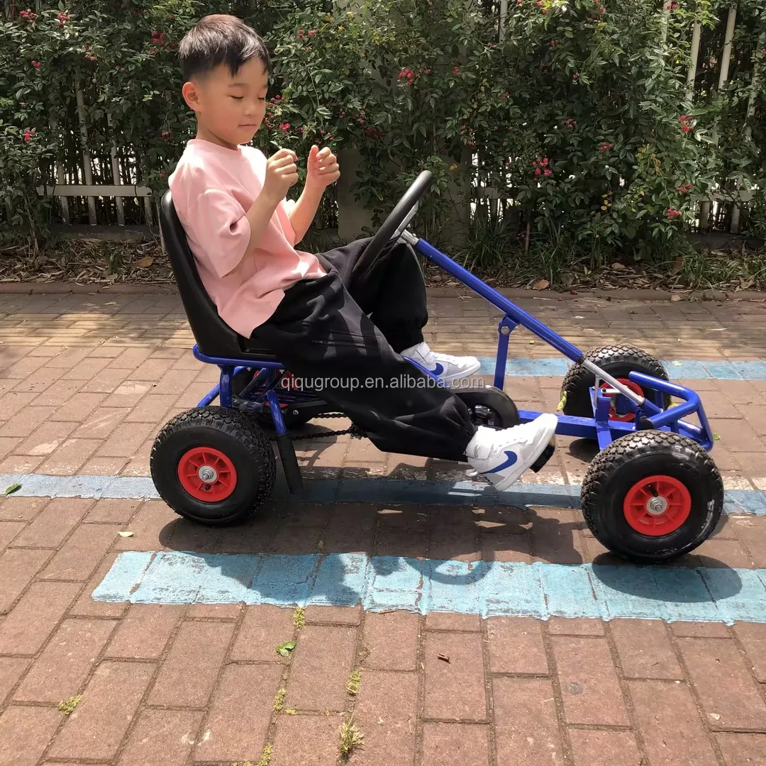 Professional supplier new design with hand brake four wheel heavy duty go karts frame kids pedal parts for kids