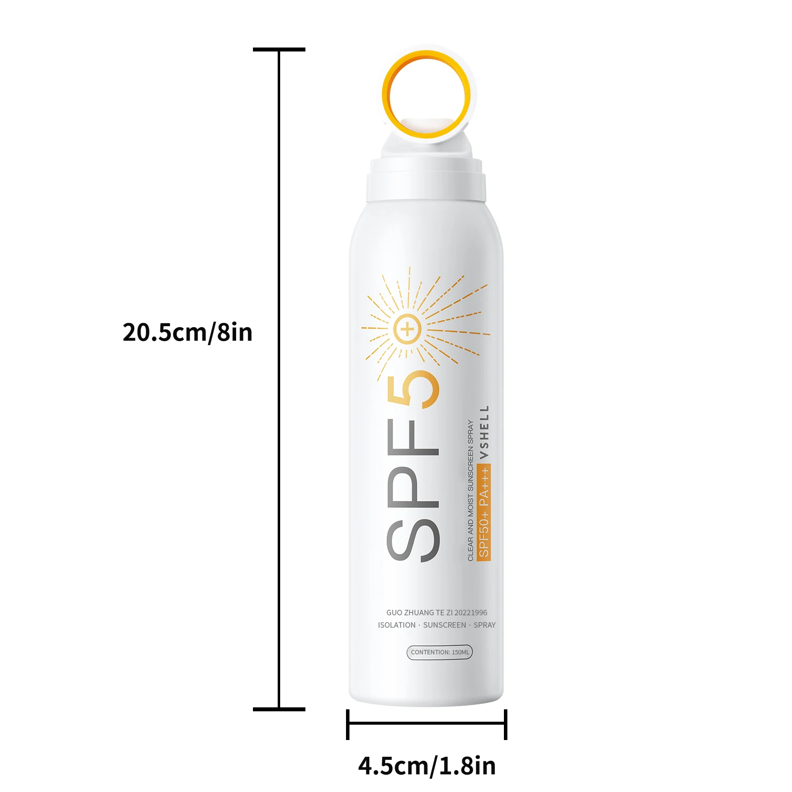 Private Label Sunscreen Spray SPF 50+ PA+++ Organic Outdoor Anti-Ultraviolet Physical Sunblock for Face & Body Sunscreen Spray