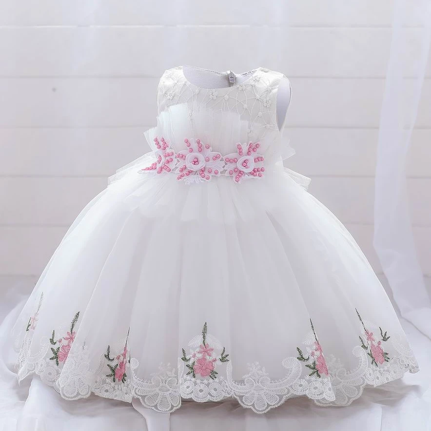 DB10134 DAVE BELLA Summer Baby Girl Princess Clothes Children Birthday Party Wedding Dress Kids Embroidered Boutique Dresses