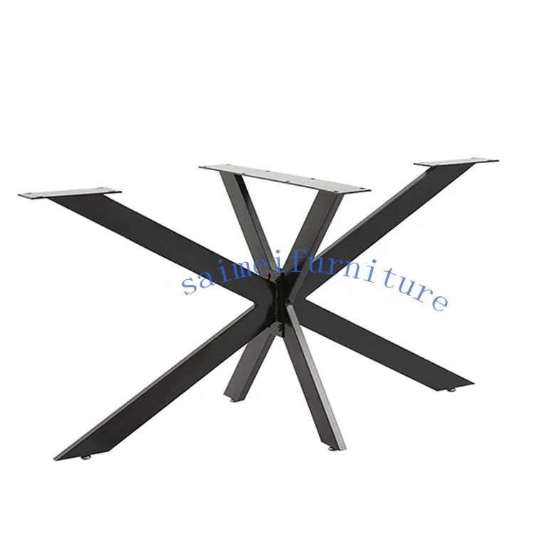 Modern Contemporary Metal Adjust Foot Leg OEM  Steel Tube Furniture Black Spider Table Leg for dining table coffee table!