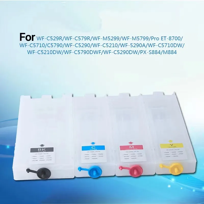 T946 T948 T949 T944 T945 Chip less Refillable Ink Cartridge For Epson WorkForce Pro WF-C5290 WF-C5790 WF-C5210 WF-C5710 Printer