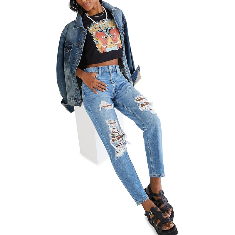 Summer Womens Jeans Blue Jean Woman Ladies Vintage Jeans