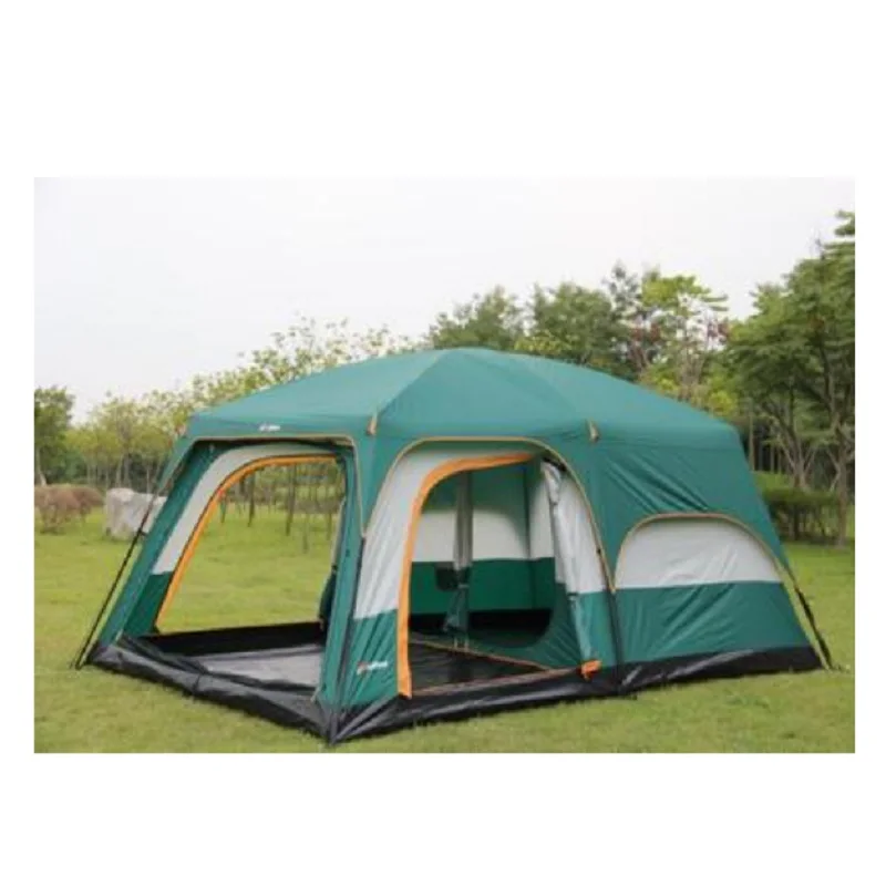 European 8 12 persons 430*305*210cm two room large luxury wind resistant family carpas de waterproof outdoor camping tent