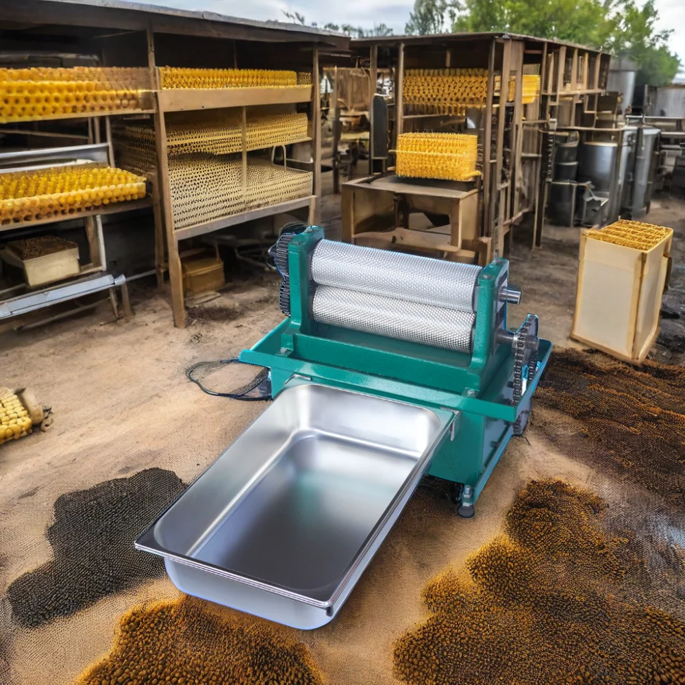 Automatic Beeswax Foundation Machine Sale Honeycomb Embosser Roller Sheet Making Embossing Bee Wax Press Farms Beekeeping