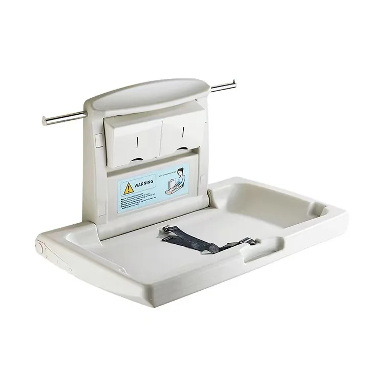 Commercial wall mounted horizontal baby diaper changing station portable