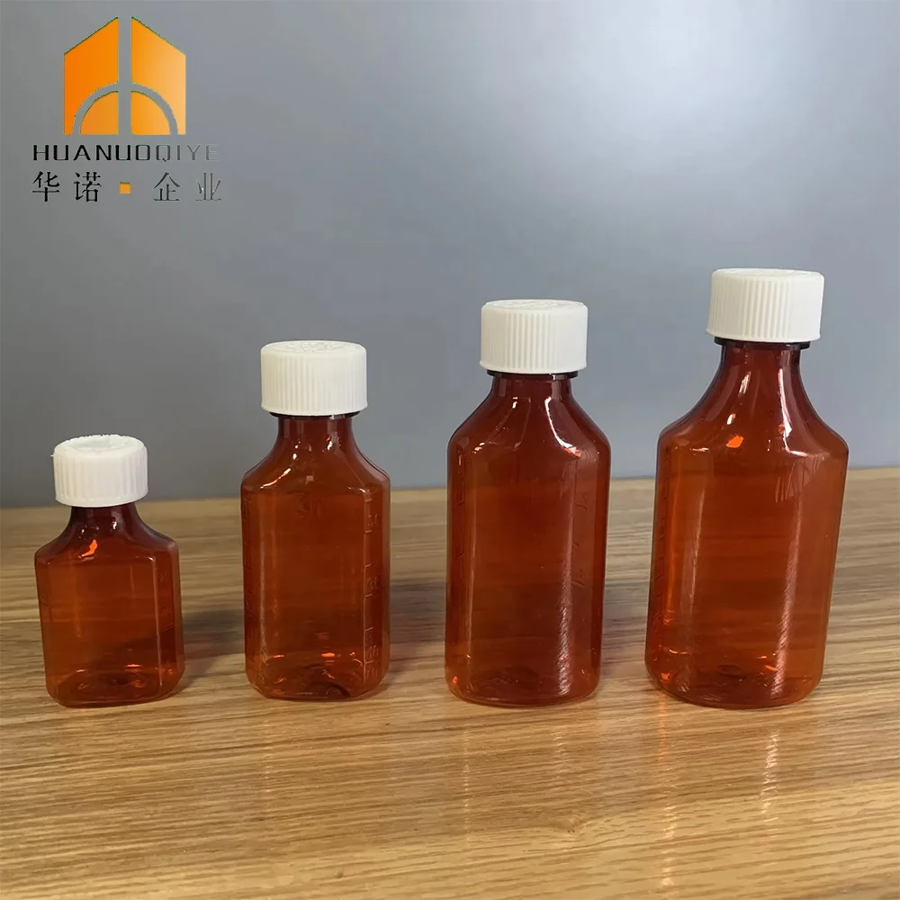 2oz 4oz 6oz Medicine Plastic Liquid Bottle Oval Cough Syrup Medicine Container