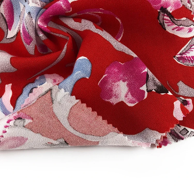 
Hot selling rayon crepe print 100 rayon fabric 