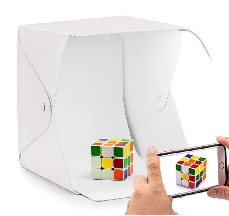 24cm small plastic folding LED Light Table Top Photography mini photo studio light tent kit