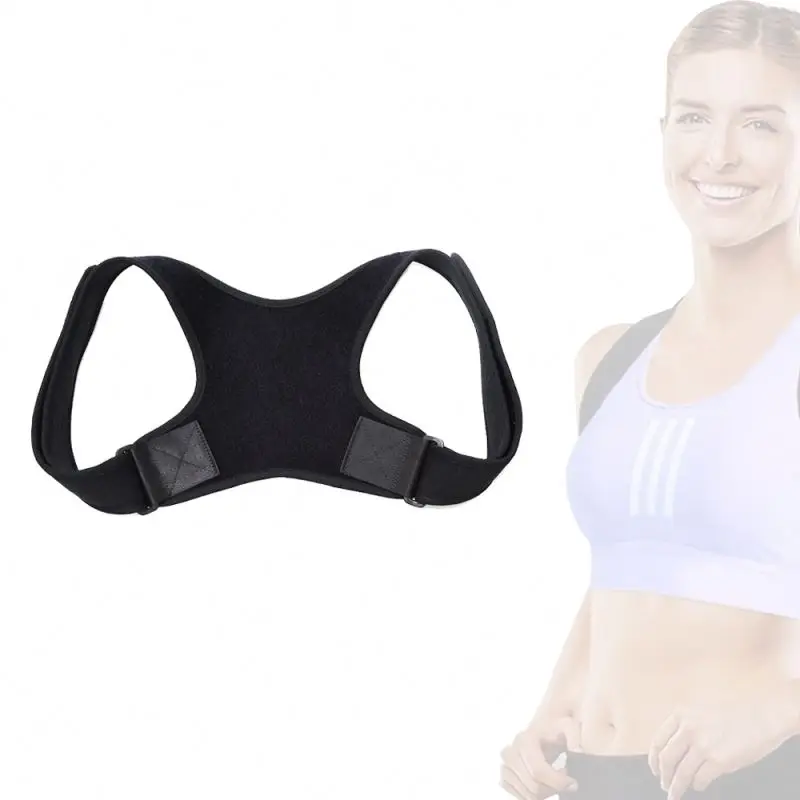 Clavicle Manufacturer Custom Support Brace Men Women Belt Back Smart Magnetic Grey Posture Corrector Black