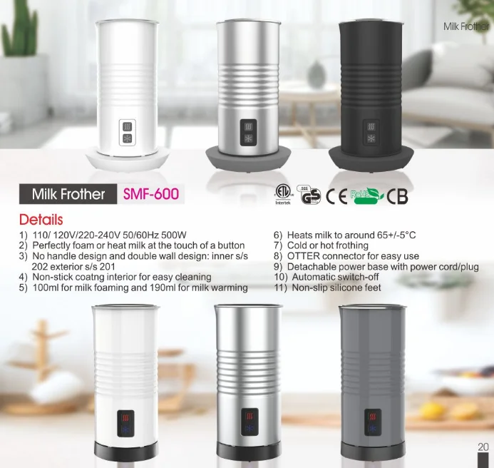 SMF-600 2025 Satisfaction Guarantee S/s 202 304 Wifi Fully Automatic Cappuccino Machine Milk Frother Household Commercial Use