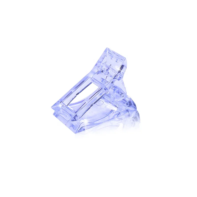 Extension UV LED Plastic Credit Card Clips For Long Nails Manicure Art Tool Nail Remover Clip Quick Building Nail Clip Ons