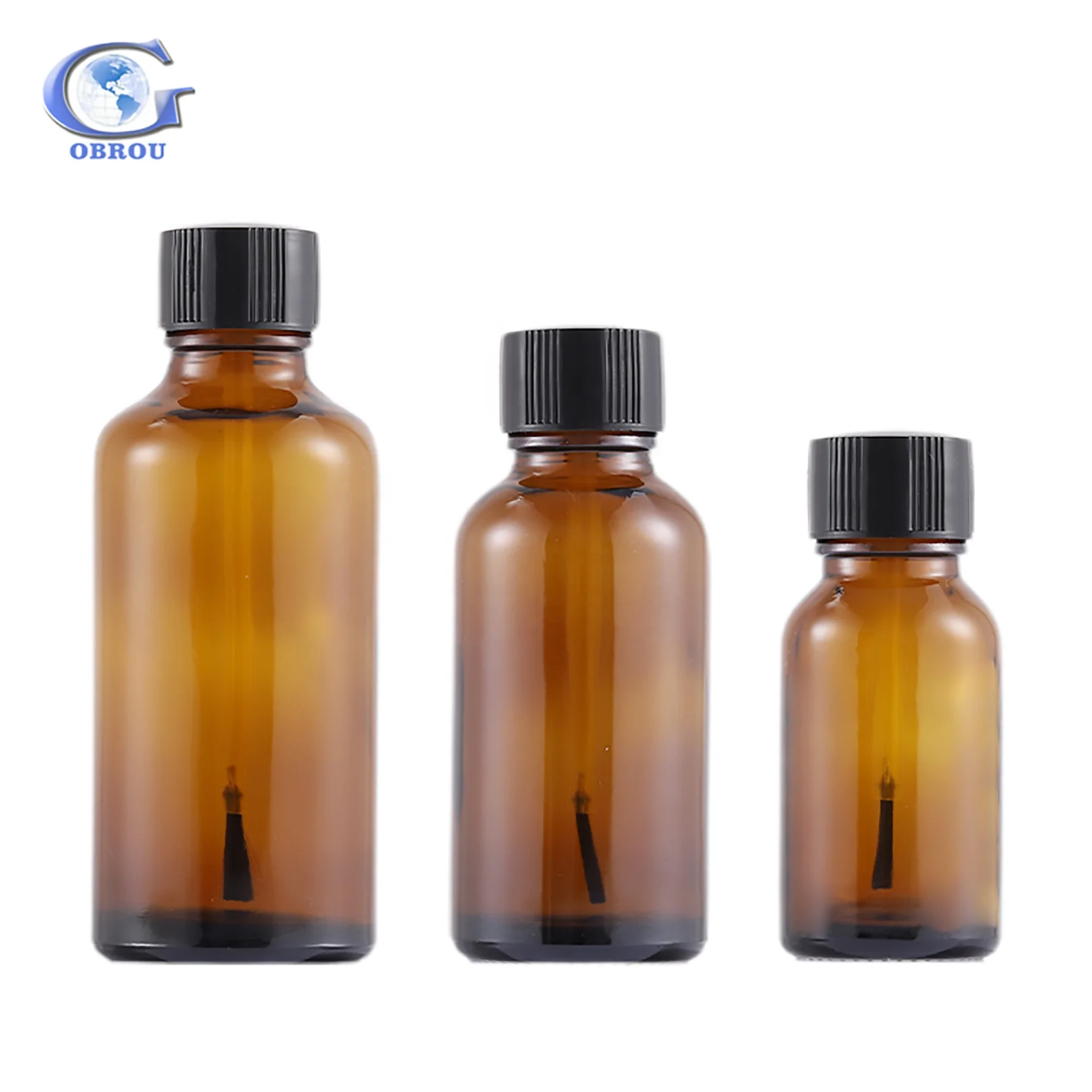 Wholesale custom beard hair body oil essential cuticle glass oil bottle with brush spray dropper bottle for hair oil packaging