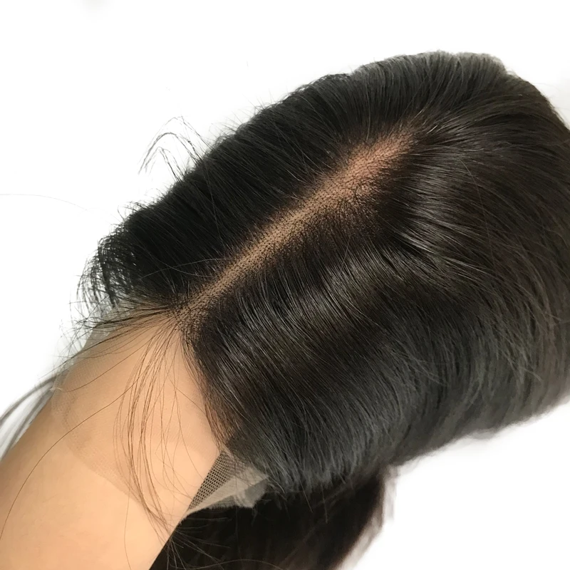 Elegant Hair Handle Make Jewish Wig Virgin Human Hair Front Lace Silicon Glueless Lace Base Wig For Women