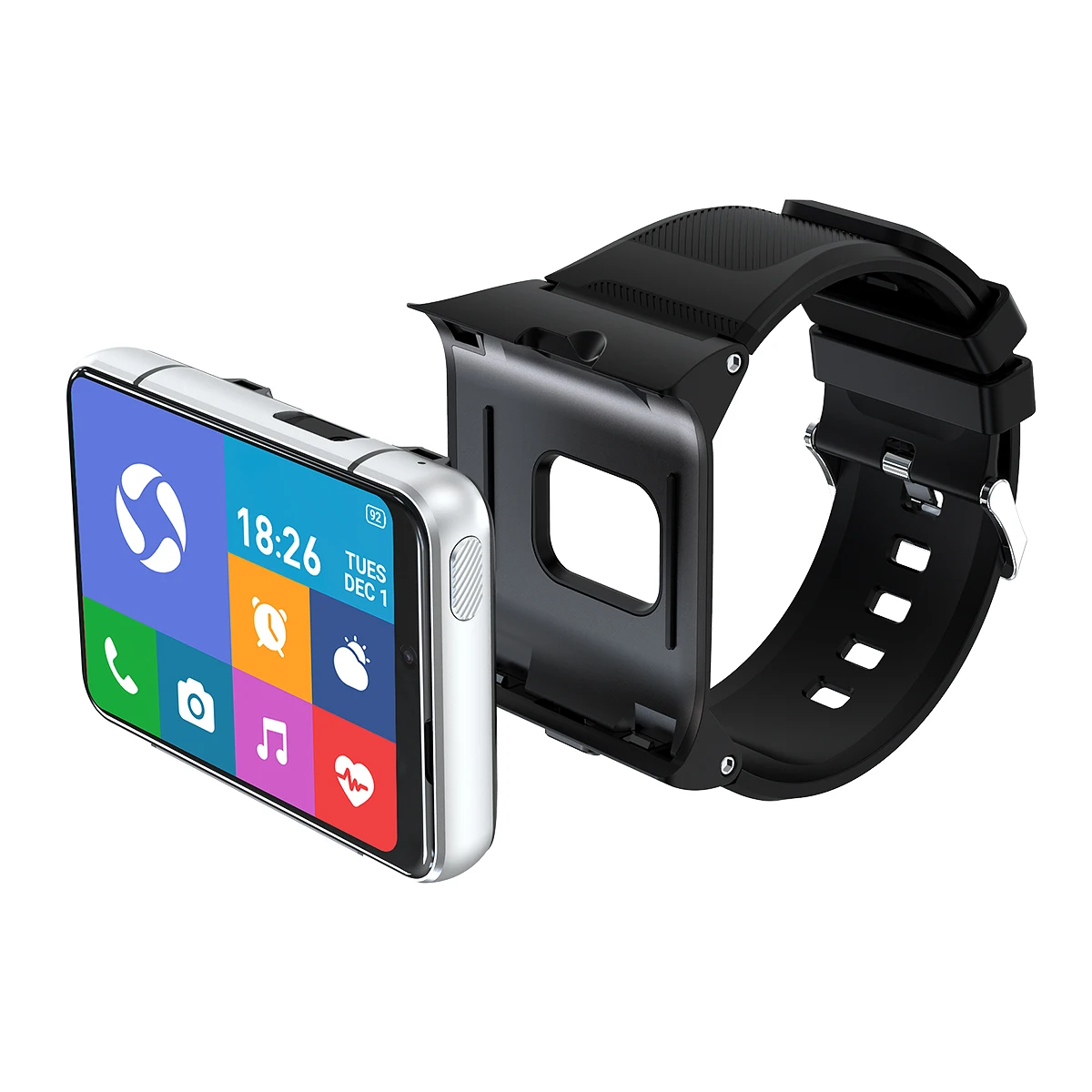 2.88 inch 4G Android smart watch removable IP65 waterproof RAM/ROM 4GB/64GB support SIM card