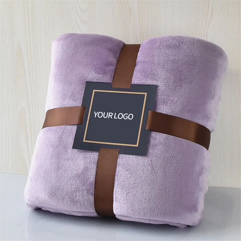 Customized wholesale of 60 * 80 inch double blanket, comfortable and soft sofa, portable cover blanket