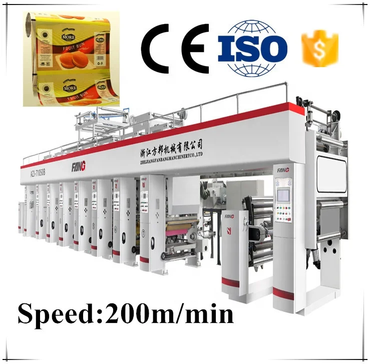 
Rotogravure Printing Machine BOPP, PVC, PE, OPP,2/4/6/8/10 color 