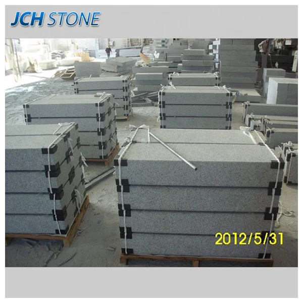 Outdoor solid granite steps stone blocks stairs