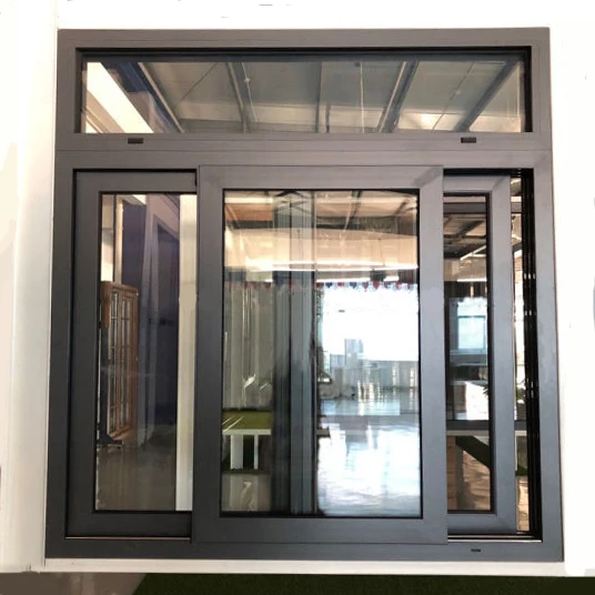 Standard slide windows sliding glass black aluminum sliding window