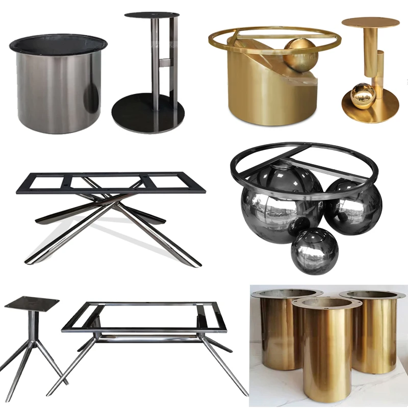 Modern Furniture Hardware Metal Cast Iron Stainless Steel Coffee Dinner Table Leg For Coffee Table