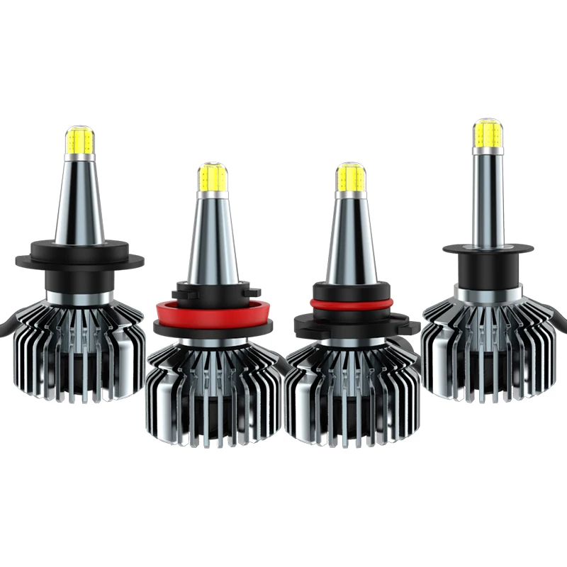 360 Glow Single Beam H1 H7 H11 9006 LED Headlights 55W 6000LM Led Light Headlamps with Built-in Driver for Nissan Honda Toyota