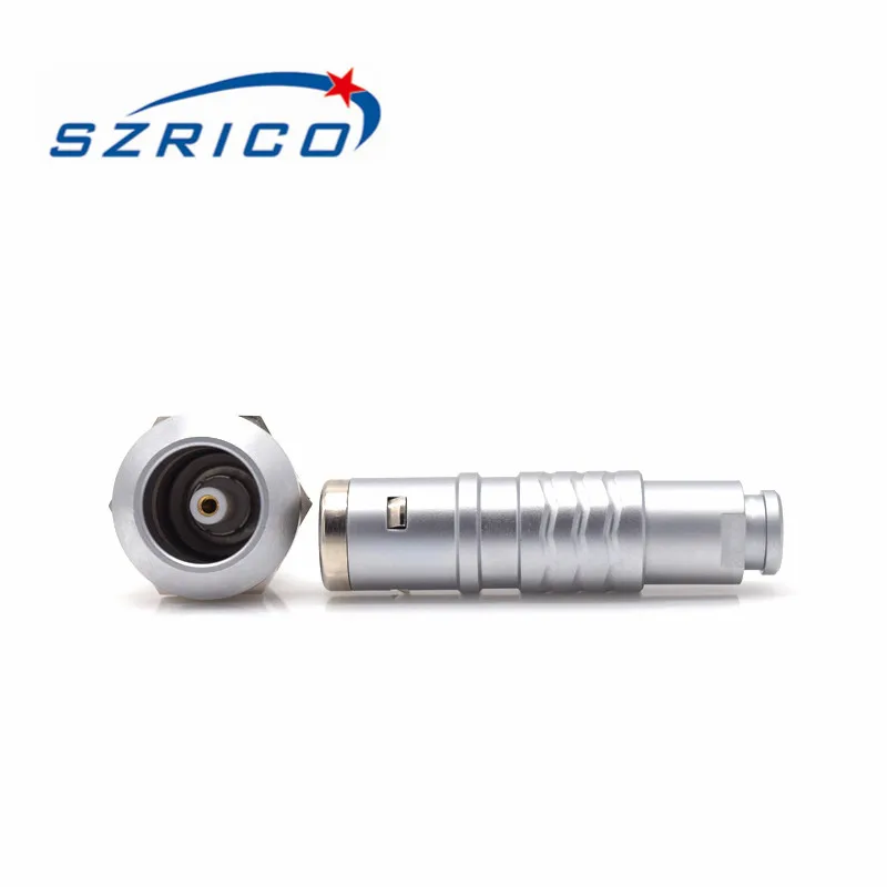 M16 E series half moon circular connector coaxial connector male and free socket pull self-locking metal connector