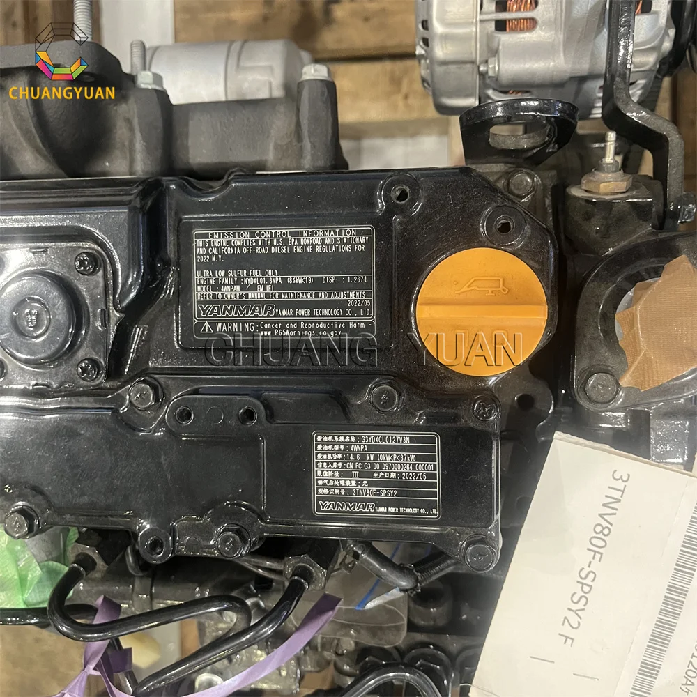 Оригинальный 3TNV80 3TNV80T полный двигатель в сборе A1436 3365 для экскаватора Yanmar
