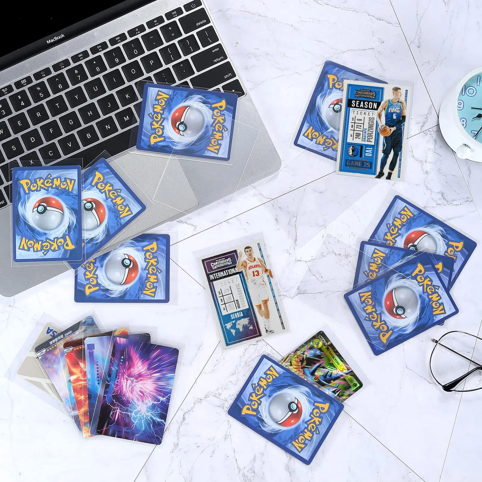New Penny Sleeves Trading Card Protector Transparent Soft Protective Sleeves Clear Baseball Card Sleeves Holder for Trading Card