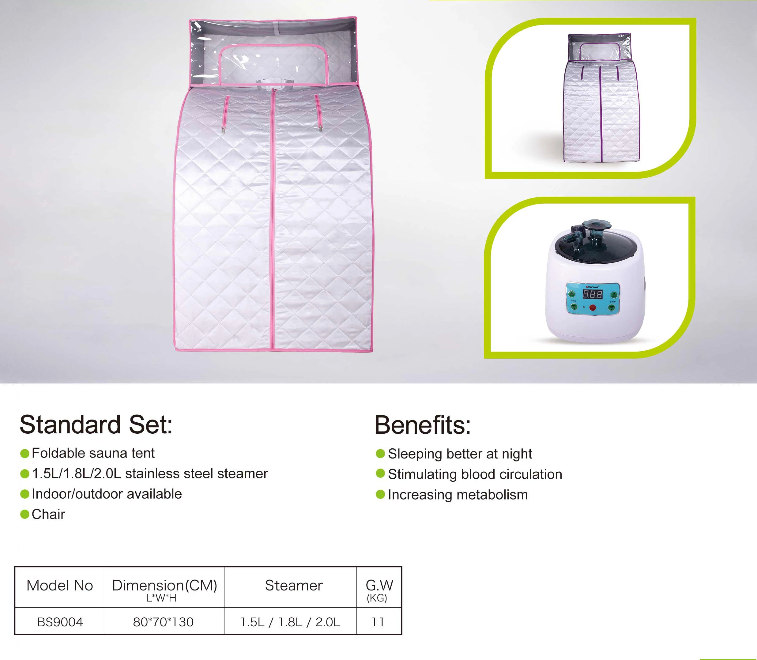 2023 Portable Steam Sauna Tent With 2l 4l Steamer Generator