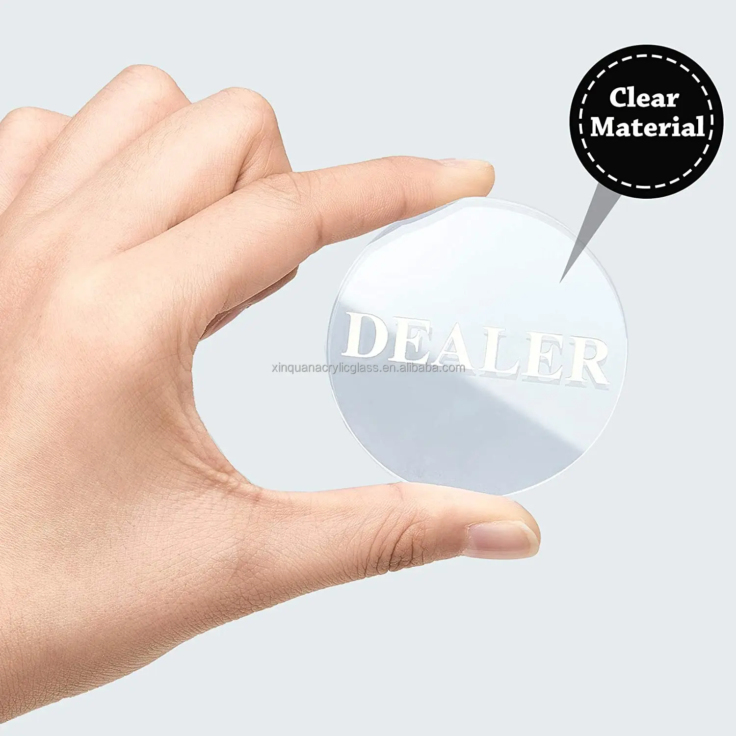 Customized OEM/ODM Transparent Round Custom Acrylic Poker Dealer Button,Poker Set Chips, Acrylic Button Poker All In Chips